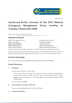 Confirmed Public minutes of the Civil Defence Emergency Management Group meeting on Tuesday 3 September 2024 preview