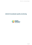 Groundwater quality monitoring 2023/24 preview