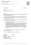 Letter from Minister Simmonds re approval of request for an extension preview
