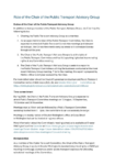 Role of the Chair of the Public Transport Advisory Group preview
