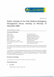 Confirmed Public minutes of the CDEM Group meeting on Monday 15 December 2025 preview