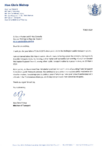 Letter from Minister Bishop re practical measure to reduce fuel use and mitigate the inflationary costs. preview