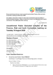 Unconfirmed Public Excluded minutes of the Finance, Risk and Audit Committee meeting on 18 August 2026 preview