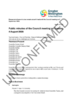 Unconfirmed Public minutes of the Council Meeting on 4 August 2026 preview