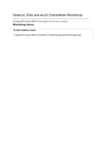 Finance Risk and Audit Committee Workshop 20 October 2026 preview