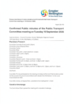 The Confirmed Public Minutes of the Public Transport Committee Meeting Tuesday 10 September 2026 preview